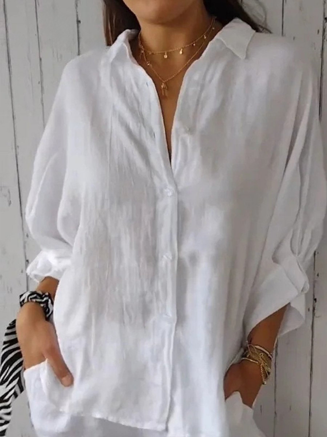 Women's Casual Tie-back Shirt