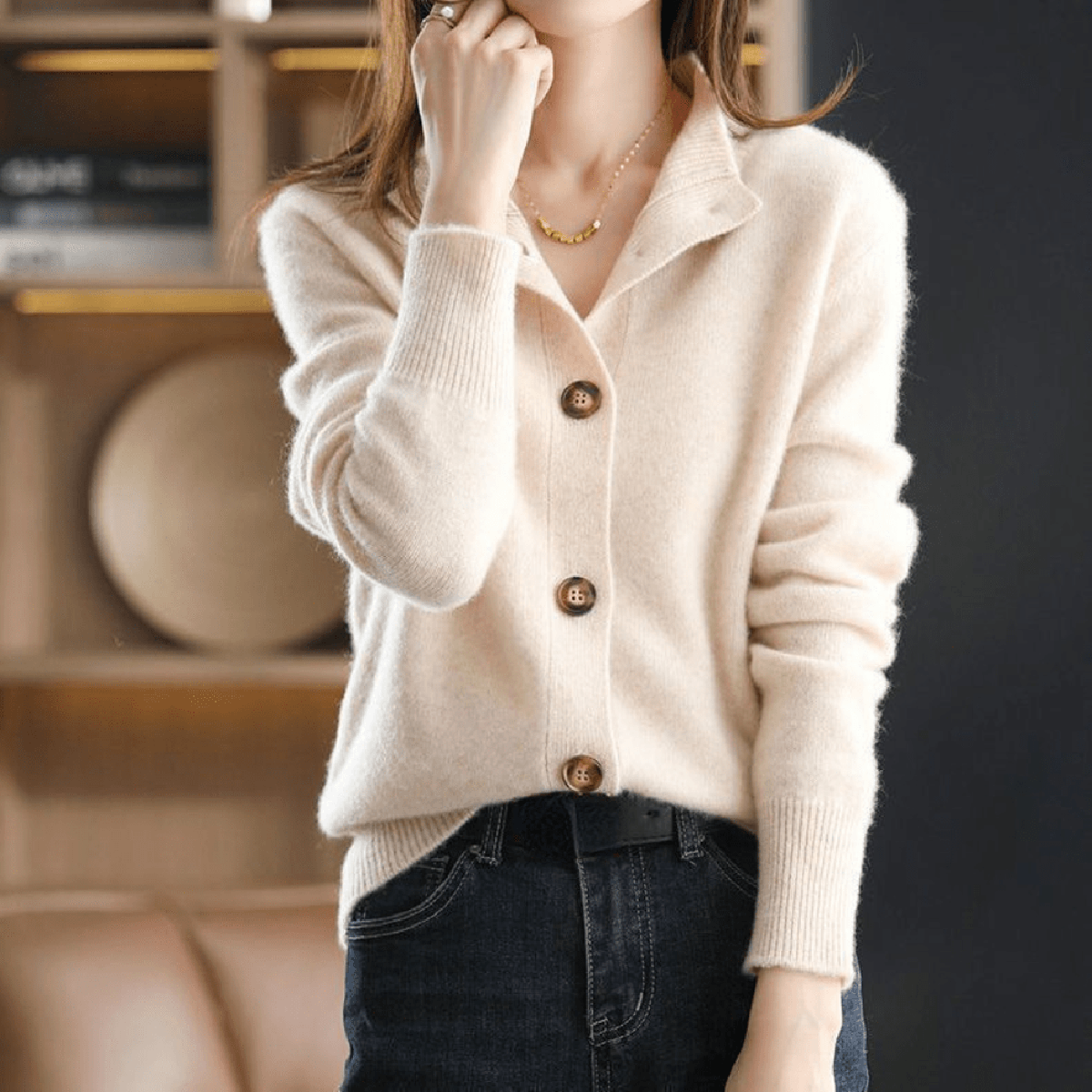 Emma & Rose™ | Elegant Cashmere Cardigan For Women