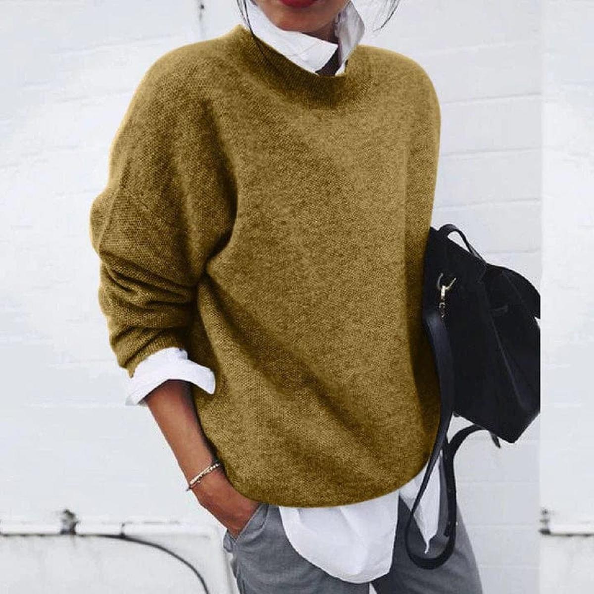 Emma & Rose™ |Luxurious Cashmere Sweater Crew Neck Relaxed Fit