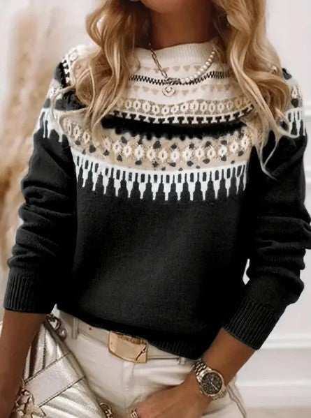Victoria | Midnight Elegance Knit Sweater