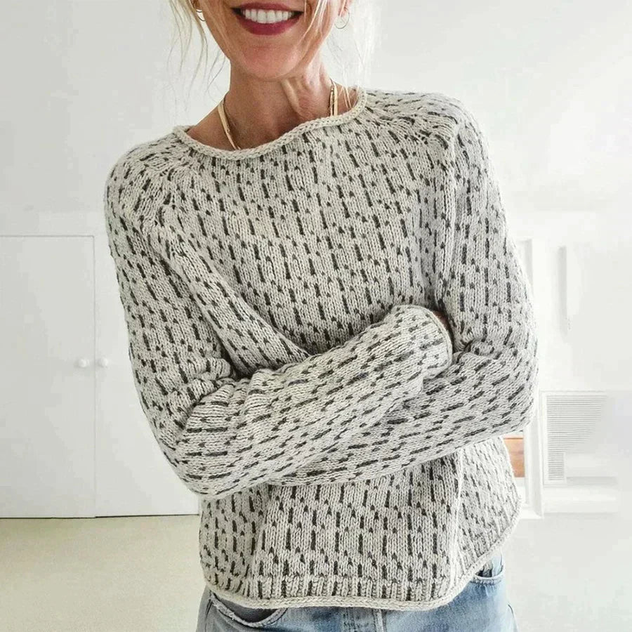 Dana | Women’s Casual Knit Sweater with Boat Neck
