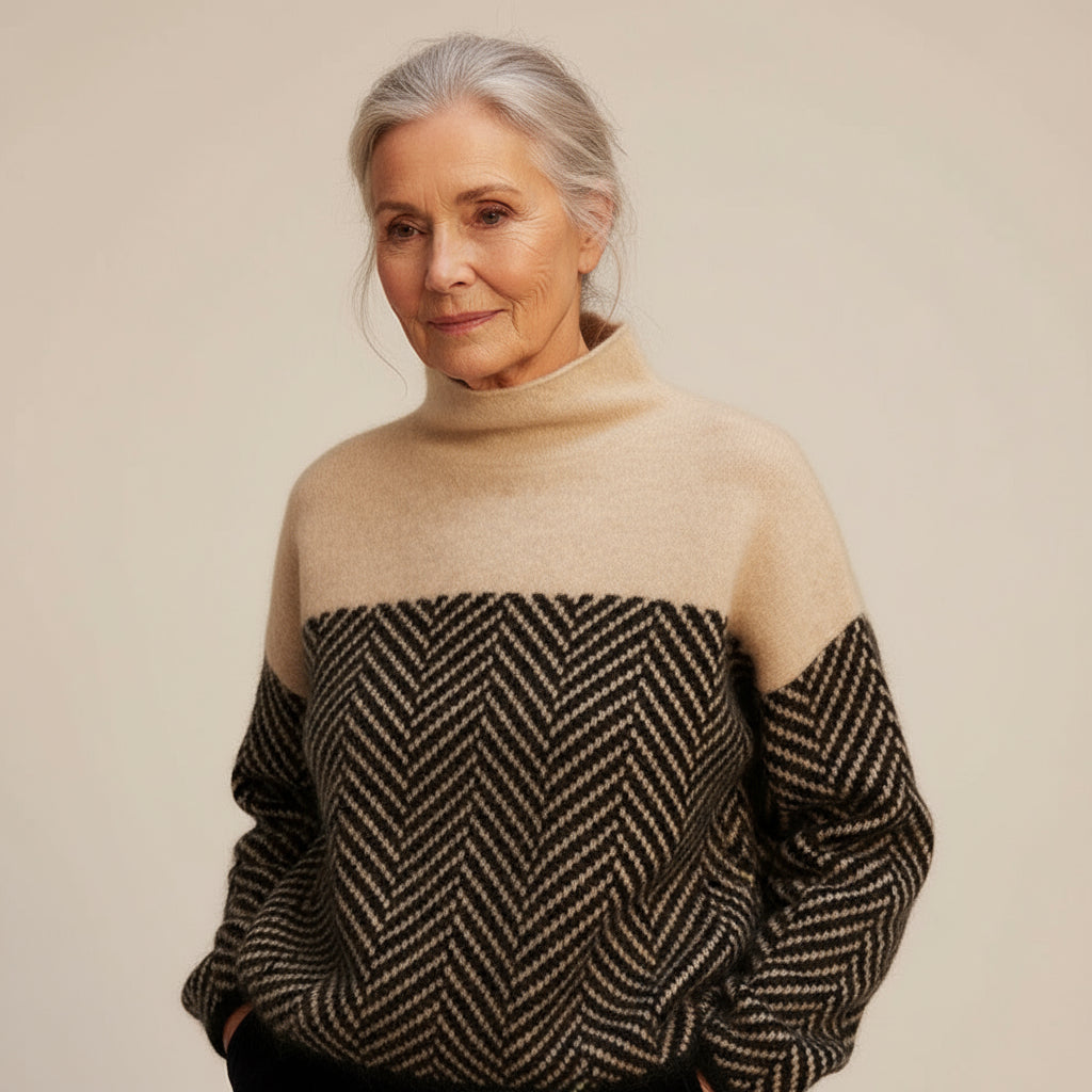 MALENE - COTTON TURTLENECK SWEATER
