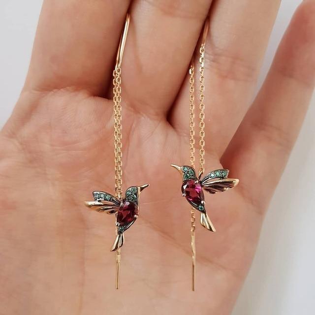 Emma & Rose™ | Colibri Enamel & Zirconia Earrings