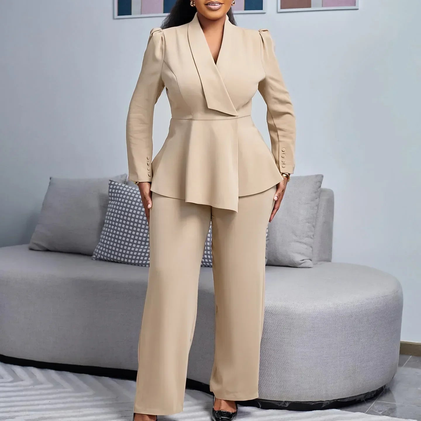Kylie | Chic Formal Suit Set with Tailored Long Blazer for Women