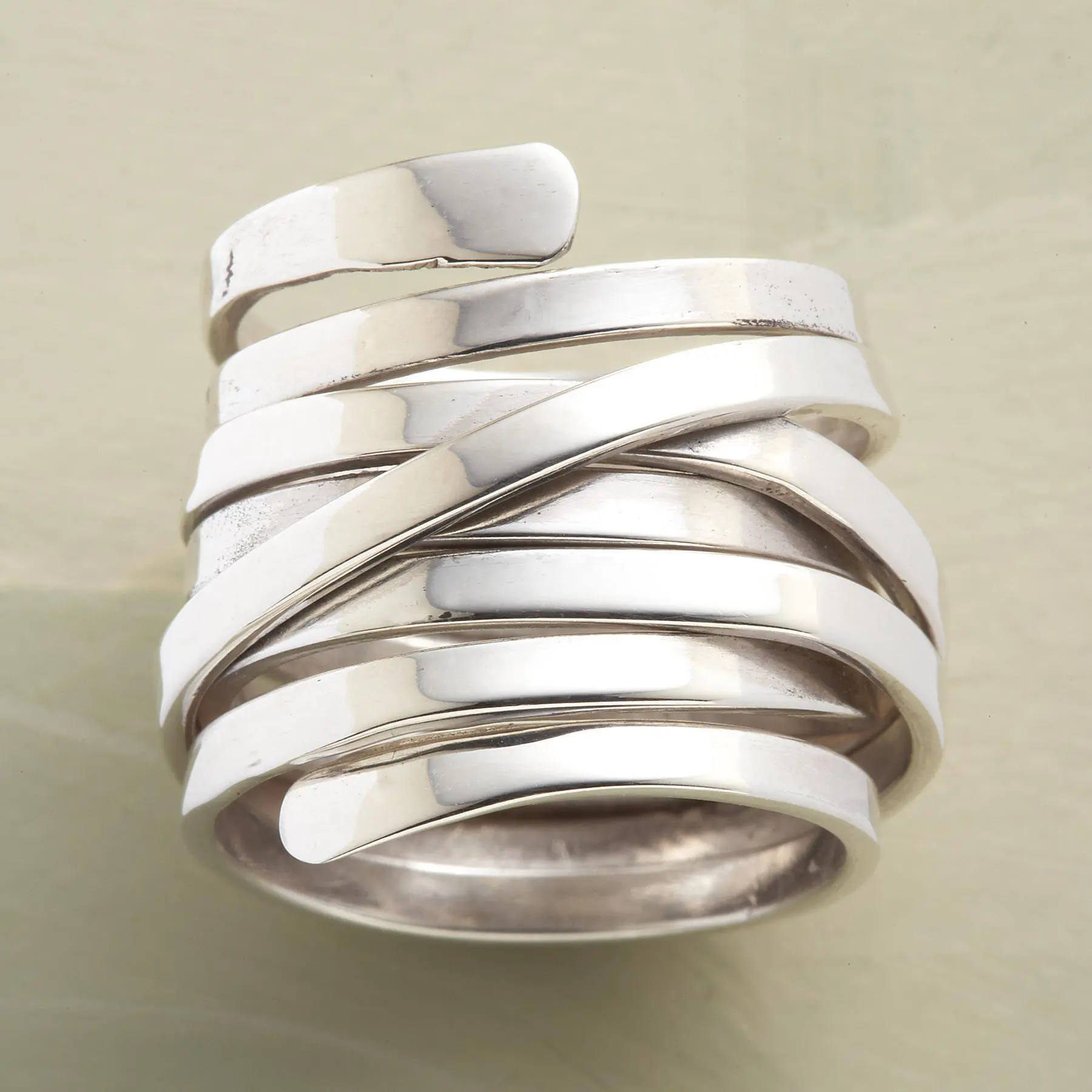 Emma & Rose™ | Vintage Thick Layer Silver Ring